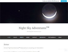 Tablet Screenshot of nightskyadventures.com